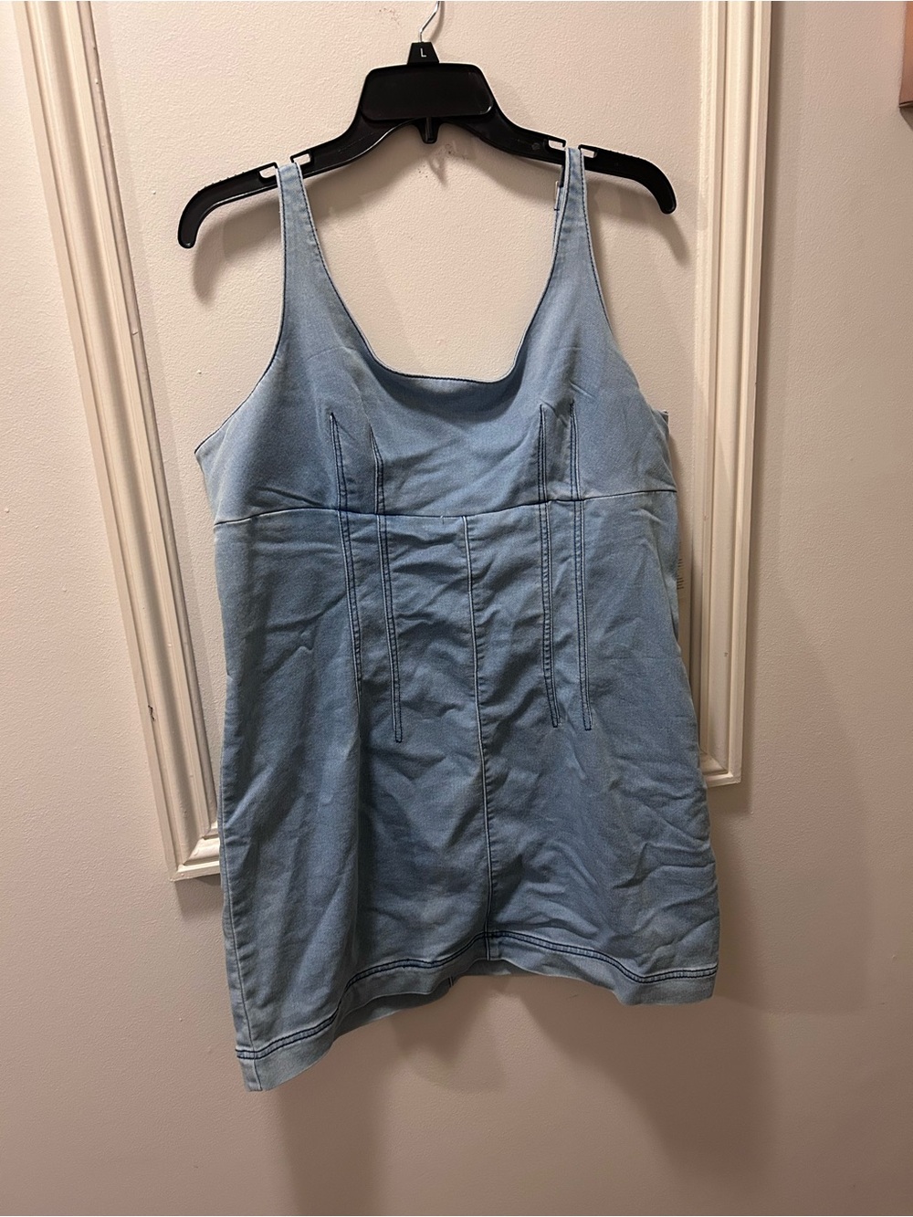 No Boundaries Light Blue Denim Tank Dress